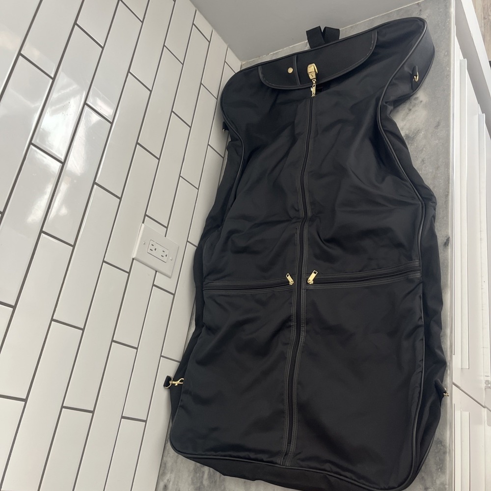 Black Canvas Vintage American Tourister Hanging Garment Bag 43x24 NWT! - Picture 10 of 13